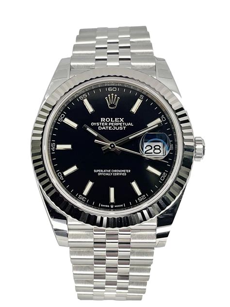 rolex datejust 41 schwarzes ziffernblatt|rolex datejust 41mm black face.